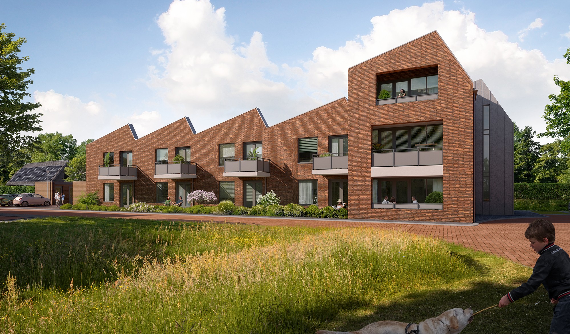 In 
Buitenhoven
komen
wonen en
dorp 
samen