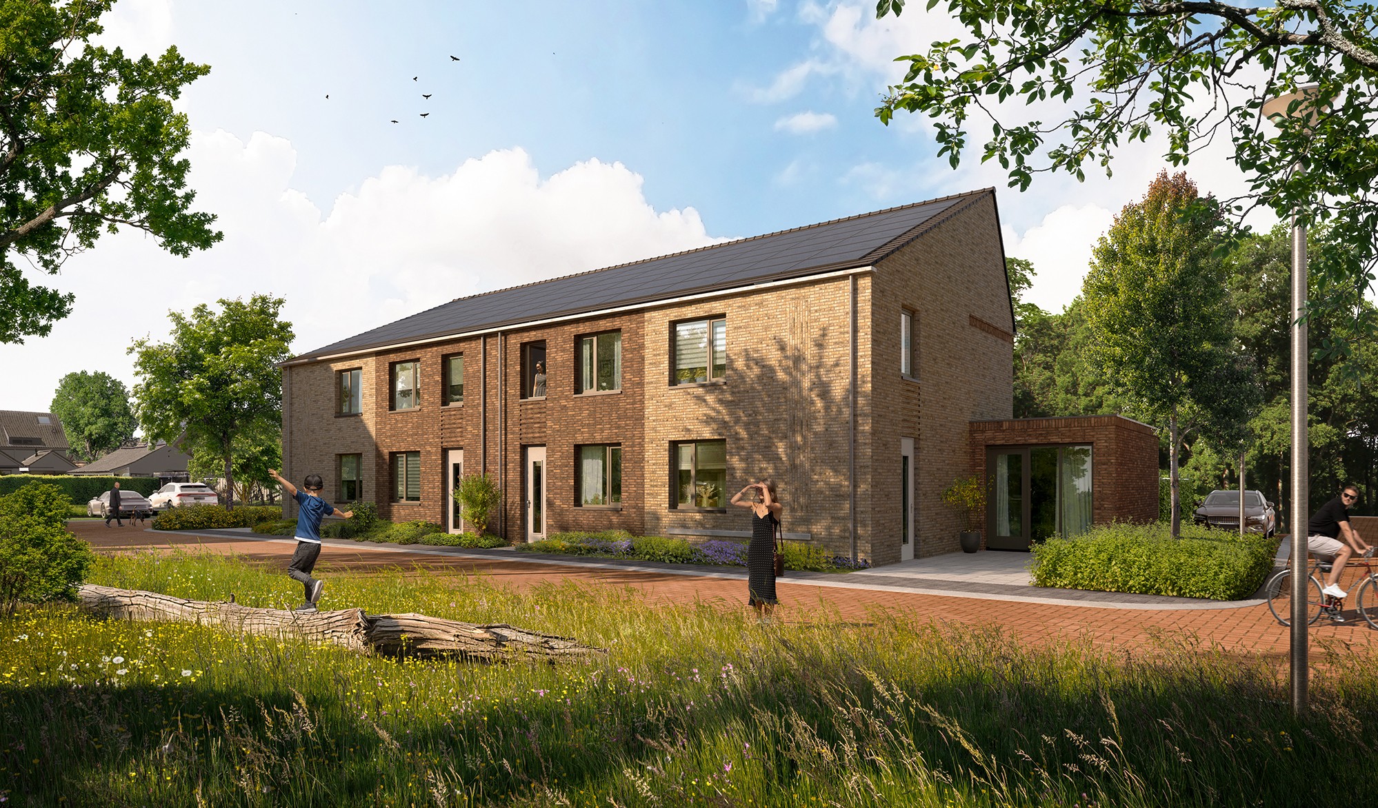 In 
Buitenhoven
komen
wonen en
dorp 
samen